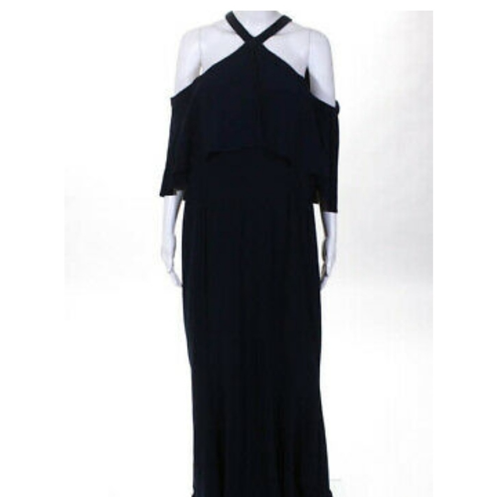 Carmen Marc Valvo halter gown